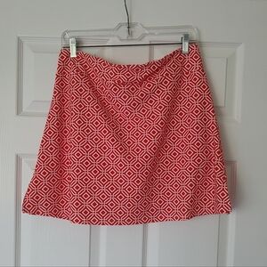 Jude Connally Skort Orange White Lattice Pockets Golf Beach Size M